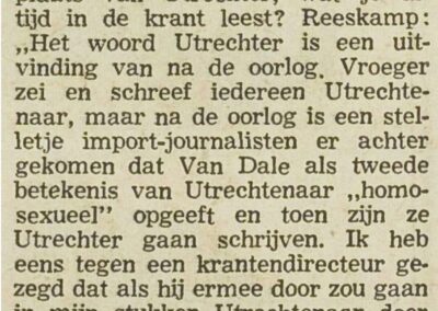 Uit een interview met de schrijver Jan Reeskamp (Zo is Utrecht)