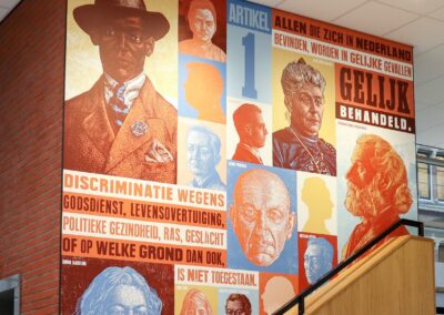 Kunstwerk 'Artikel 1' van Jan Hamstra in het Groningse provinciehuis, 2022