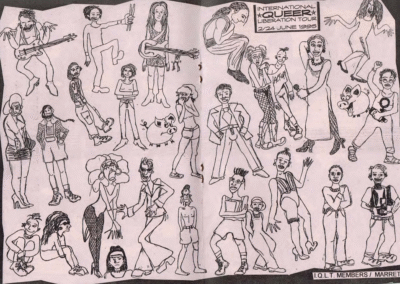 Drawing of the International Queer Liberation Tour